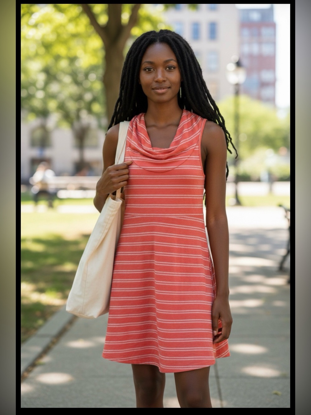 MARC NEW YORK Performance Hooded Dress Athleisure Striped Women’s XS Pickleball